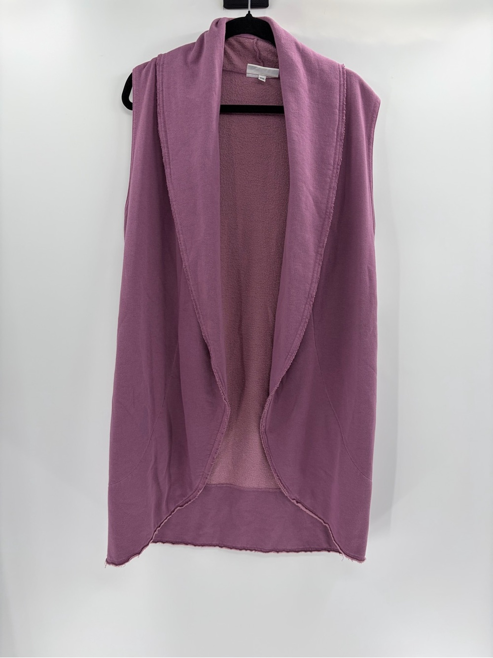 Bryn walker purple Laganlook Mauve Sleeveless Hooded Drape Cardigan size xs